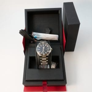 Armbandsur Oris Aquis Date Stål Längd 19cm Boett 43,5mm, automat, datum, svart urtavla, Ref: 7730
