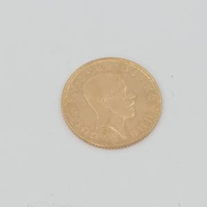 Mynt Sverige Gustaf V Sveriges Konung 1920 5 kronor Guld 21K 2,2g