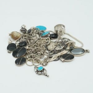Investeringssilver S925 bruttovikt 152,44g med stenar