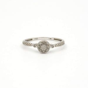 Ring Vitguld 18K 1,59g Ø17½ med diamanter 23xca0,005-0,02ct