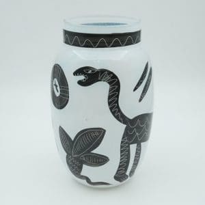 Vas Kosta Boda Ulrica Hydman-Vallien, "Caramba" , signerad, etsning i botten 48734 , H:20,5cm