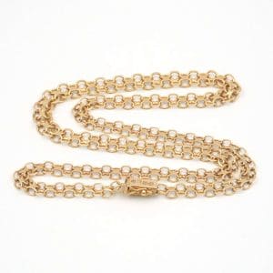 Halskedja doserad X-länk Guld 18K 16g Längd 46cm Bredd 5-7mm kistlås