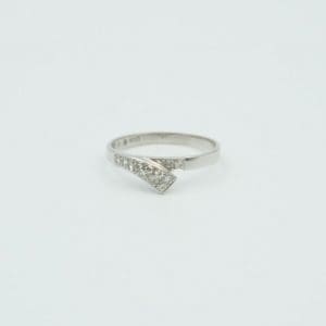 Ring Vitguld 18K 2,20g Ø18 med diamanter 12xca0,01-0,02ct