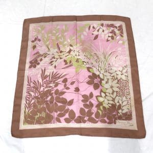 Scarf Christian Dior brun/rosa/grön 75x74cm