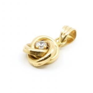 Hänge/berlock Guld 18K 0,5g Bredd 8mm Höjd 12mm med sten