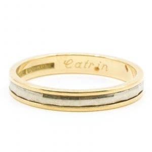 Ring tvåfärgad Guld 18K 4,0g Ø19,75