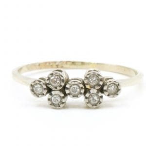 Ring Vitguld 18K 1,6g Ø16,25 med diamanter 7xca0,01ct