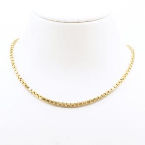 Halskedja Venezia Guld 14K 14g Längd 52,5cm Bredd 2mm