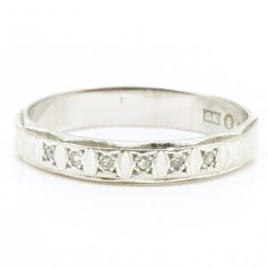 Ring Vitguld 18K 4,0g Ø19,25 med diamanter 6xca0,01ct