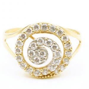 Ring Guld 18K 2,8g Ø18,25 med stenar