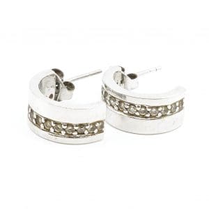 Örhängen Silver S925 6,8g Höjd 16mm Diameter 8mm med stenar