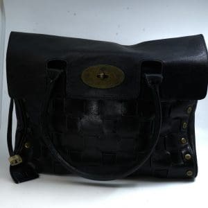 Väska Mulberry modell: Bayswater ca 39x25x14cm i svart läder patchwork teknik
