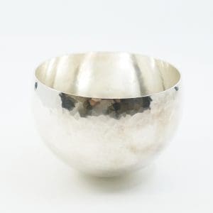 Klotskål S925 387,1g Rey Urban Stockholm, höjd 7,5cm 10,8cm, hamrad yta, signerad i botten