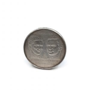 Minnesmynt Konung Carl XVI Gustaf och Drottning Silvia 19 juni 1976 Nom.värde 50kr Silver S925 27,0g