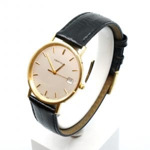 Armbandsur Certina Guld 18K Boett 33mm Sernr: EOL 158 9289 68 Datum Safirglas Quartz Batteribyte