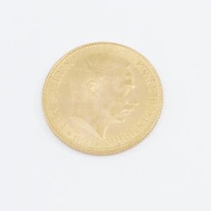 Mynt Guld 21K 8,9g Christian X Konge af Danmark 1916 20 Kroner