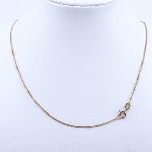 Halskedja Pansar Guld 18K 2,5g Längd 42cm Bredd 1mm