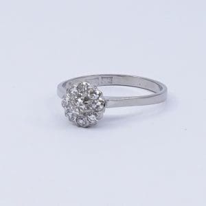 Ring Vitguld 18K 2,3g Ø17¼ med diamanter totalt 0,32ct