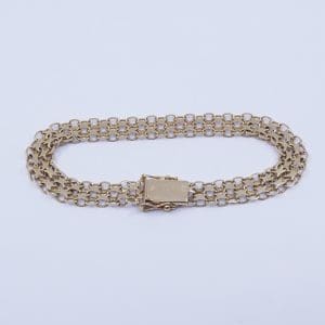 Armband X-länk Guld 18K 10,8g Längd 19,5cm Bredd 8mm