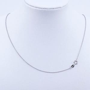 Halskedja Ankar Vitguld 18K 0,9g Längd 41cm Bredd 0,5mm
