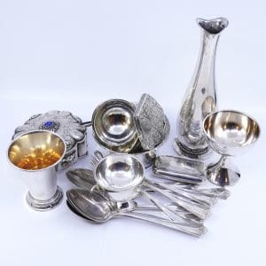 Investeringssilver S800-830 1385,5g oädla delar