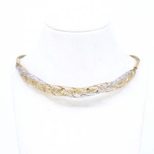 Collier Guld / Vitguld 18K 7,6g Längd 44,2cm Bredd 2-6mm