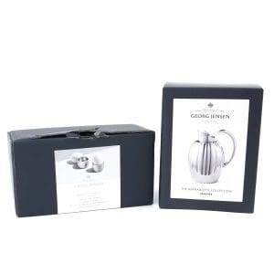 Georg Jensen Äggkoppar par & Gräddkanna i rostfritt stål