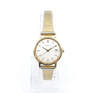Armbandsur Certina guld 18K Ø24mm quartz datum guldtonad stålarmband