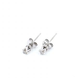 Örhängen Vitguld 18K 1,1g med diamanter 2xca0,06ct