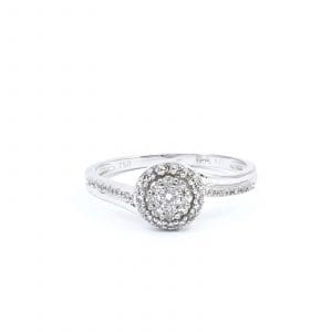 Ring Vitguld 18K 3,1g Ø18,75 med diamanter