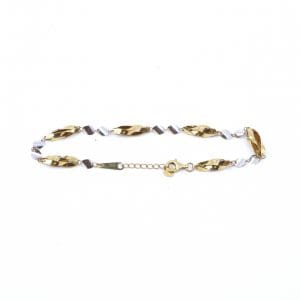 Armband Guld / Vitguld 18K 4,4g Längd 19-21cm Bredd 4-5mm