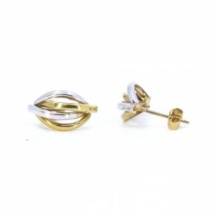 Örhängen Guld / Vitguld 18K 1g Höjd 3,6mm Diameter 7,8mm