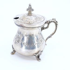 Kanna i nysilver 205,75g, missfärgad