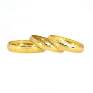 Investeringsguld 22K 33,7g tre armringar, skeva