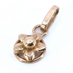 Hänge blomma Guld 14K 0,8g Bredd 9mm Höjd 17mm