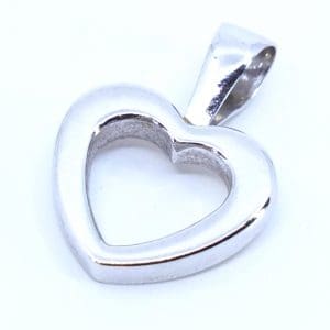 Hänge hjärta vitguld 18K 0,7g Bredd 13mm Höjd 18mm