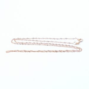 Halskedja Singapore Guld 18K 1,4g Längd 45cm Bredd 1mm