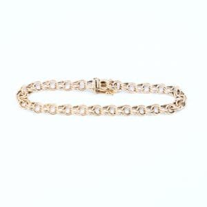 Armband Bismarck Guld 18K 14,1g Längd 18,5cm Bredd 7mm bucklig