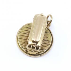 Hänge/berlock "Cabel Car" San Francisco Guld 14K 4,7g Bredd 15mm Höjd 18mm