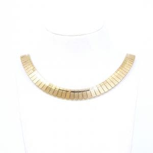Collier Halvstelt Guld 18K 36g Längd 43cm Bredd 8mm