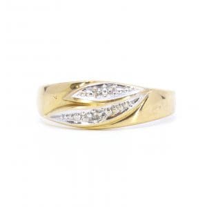 Ring Guld / Vitguld 18K 1,7g Ø17,25 med stenar