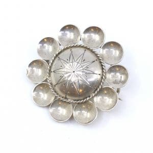 Brosch Silver S830 7,4g Ø40mm av Törngren från Falkenberg år 1914