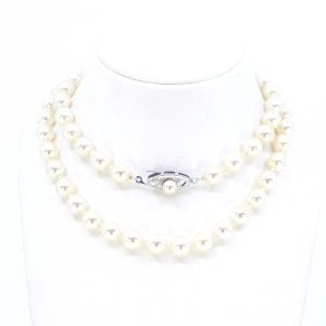 Pärlcollier Silver S925 22,7g Längd 47,5cm med odlade saltvattens pärlor Ø6,3mm