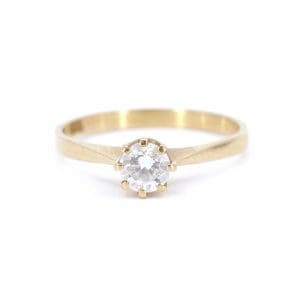 Ring Guld 18K 2,5g Ø17,75 med sten