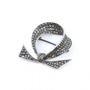 Brosch Silver S925 12,2g Bredd 41mm Höjd 3,6mmm med markasiter