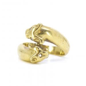 Ring Guld 18K 5,9g Ø15,75 med stenar