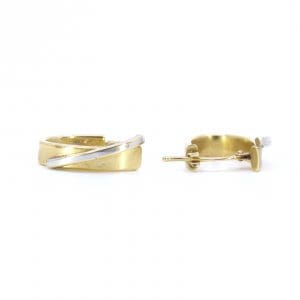 Örhängen Guld / Vitguld 18K 2,2g Höjd 15mm Diameter 13mm