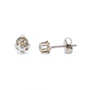 Örhängen Vitguld 18K 1,2g med diamanter 2x ca 0,01ct