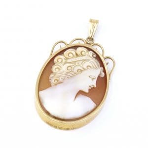 Hänge Camé Guld 18K 6,3g Bredd 24mm Höjd 36mm