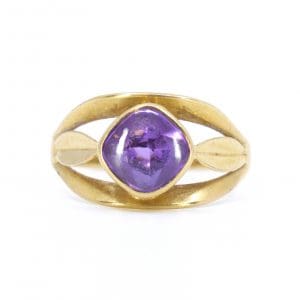 Ring Guld 18K 2,4g Ø17,25 med lila sten